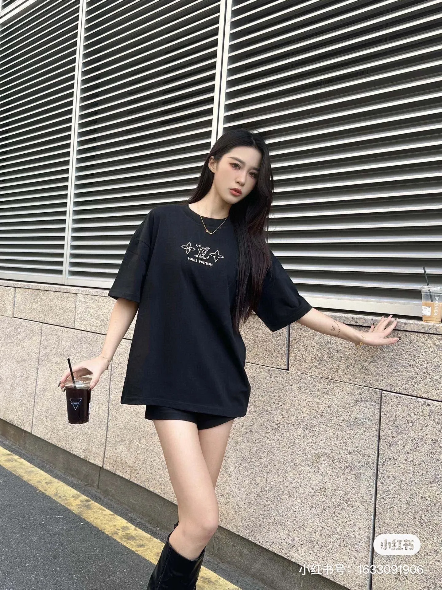 Louis Vuitton/Louis Vuitton 26ss sketch letter old flower embroidery short